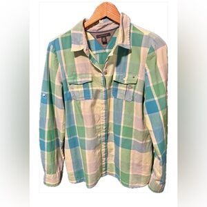 Tommy Hilfiger Multicolor Plaid Shirt, Women's L